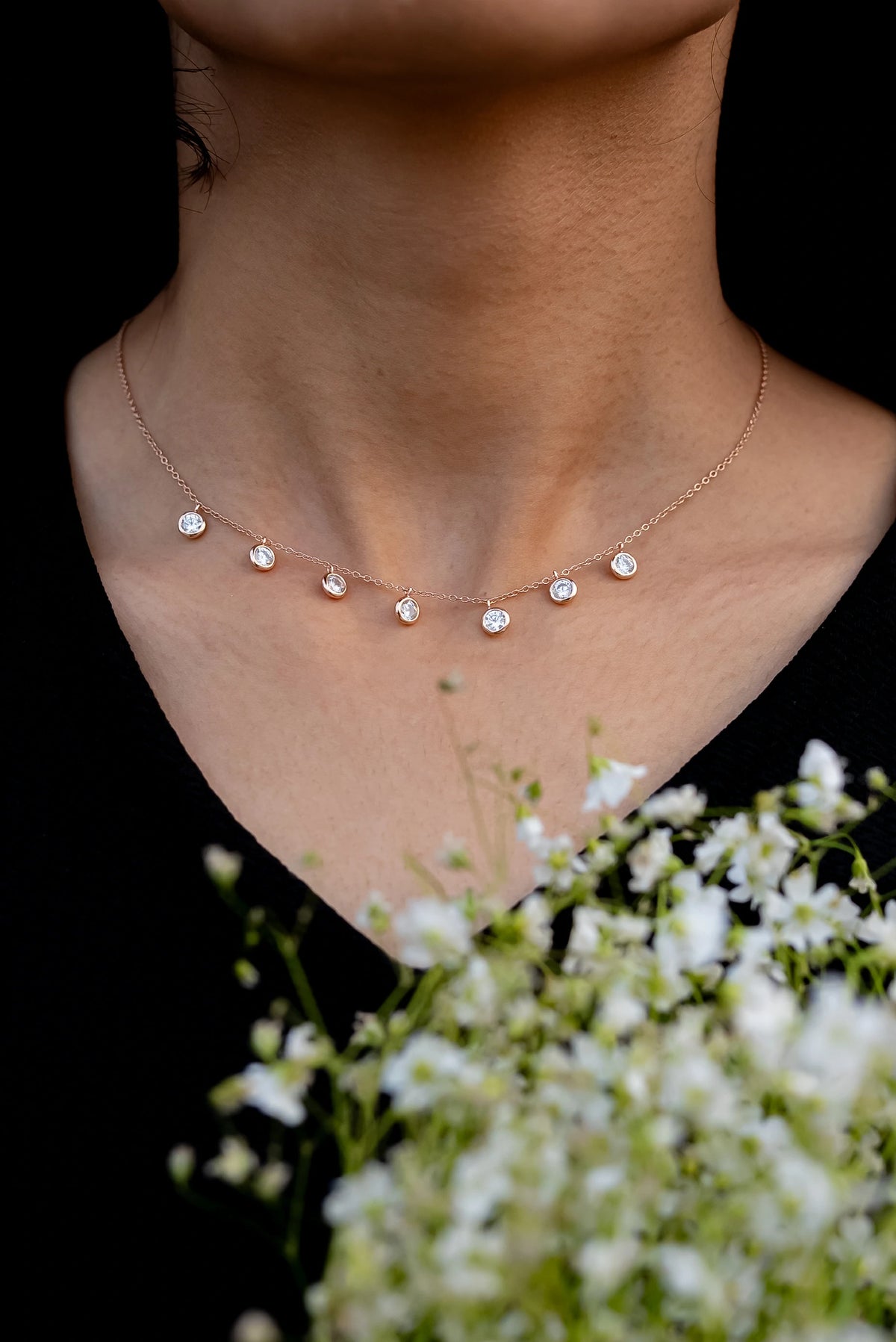 Round Diamond Necklace